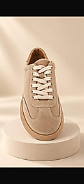 Hakiki suet deri minimal sneaker